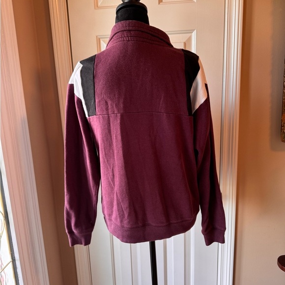 PINK Victoria's Secret Purple 1/4 zip Pullover with Black and White Details - Picture 4 of 9